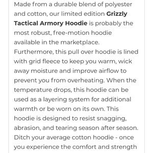 tactical grizzly armory hoodie